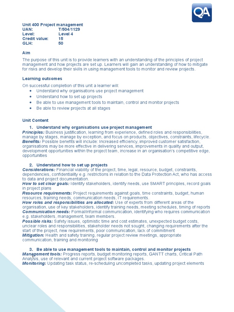 Project Management Principles and Tools | PDF | Project Management ...