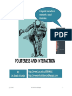 Politeness and interaction