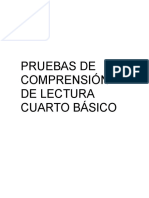 PRUEBAS DE COMPRENSIÓN DE LECTURA 4°