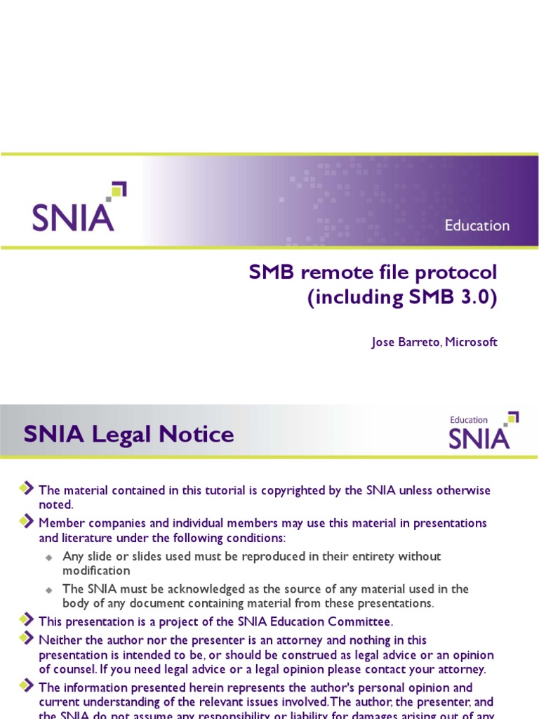JoseBarreto SMB3 Remote File Protocol Revision | PDF | Network ...