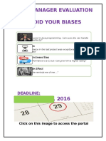 Manager Evaluation Avoid Your Biases: Deadline