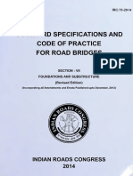 IRC 078 - Standard Specifications and Code of Practice For Road Bridges, Section VII - Foundations and Substructure (Revised Revision)