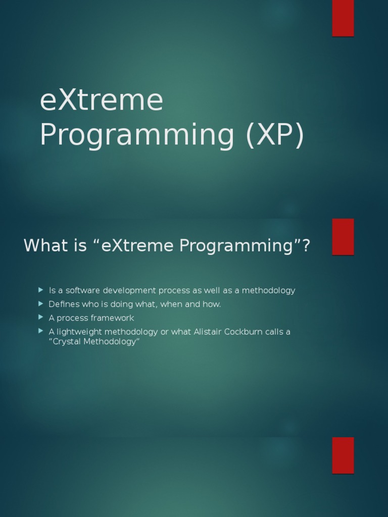 EXtreme Programming (XP) | PDF | Software Development | Software ...