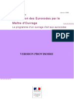 Application Des Eurocodes Par Le Maître d'Ouvrage - Le Programme d'Un Ouvrage d'Art Aux Eurocodes