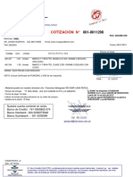 Cotización N° 001-0011298 para obras eléctricas con Enel