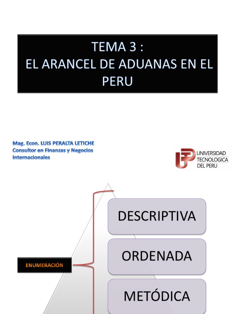 Arancel de Aduanas en Perú: Estructura y Ejemplos | PDF | Arancel ...