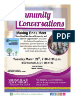Making Ends Meet: Tuesday March 29, 7:00-8:30 P.M