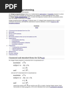 Integer Programming: Canonical and Standard Form For Ilps