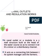 Canal Outlets and Regulation Works: DR - Psarath ANU