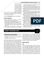 FOOD TECHNOLOGY - Membrane Separations