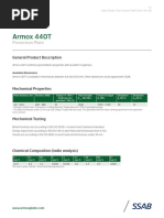 Armox 500T Steel Datasheet | PDF | Hardness | Engineering Tolerance