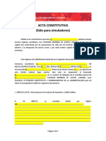 Acta Constitutiva (Sólo para Simuladores) PDF