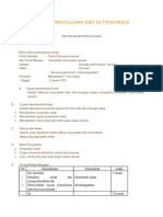 Satuan Acara Penyuluhan Diet Nutrisi Pasca Operasi