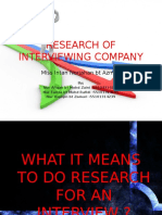 Researching of Interviewing Company
