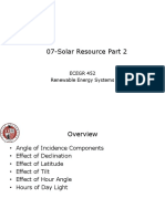 07-Solar Resource Part 2: ECEGR 452 Renewable Energy Systems