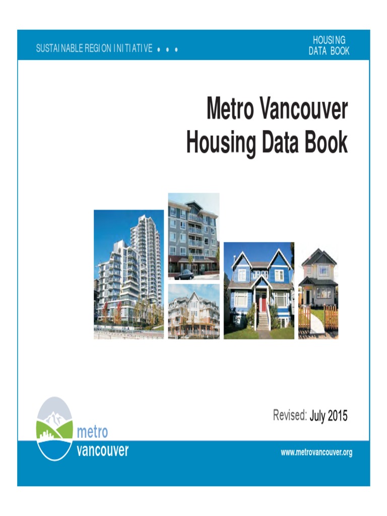 METRO VAN Housing Data Book PDF Vancouver Affordable Housing