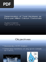 Experiment 4 Determination of Total Hardness As PPM Calcium Carbonate