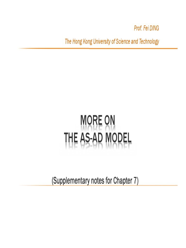 More On The As-Ad Model: (Supplementary Notes For Chapter 7) | PDF ...