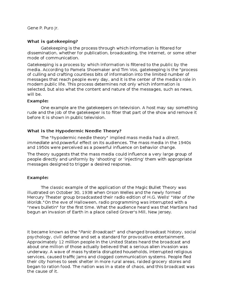 Hypodermic Needle Theory.docx Communication Mass Media