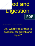 8a Food Digestion Science Quiz