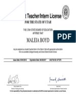 Student Teacher License