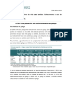 Nota de Prensa: O 56,4% Da Poboación Fala Maioritariamente en Galego