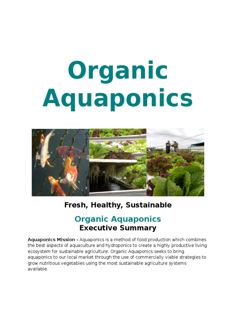 generic organic aquaponics business plan 102111