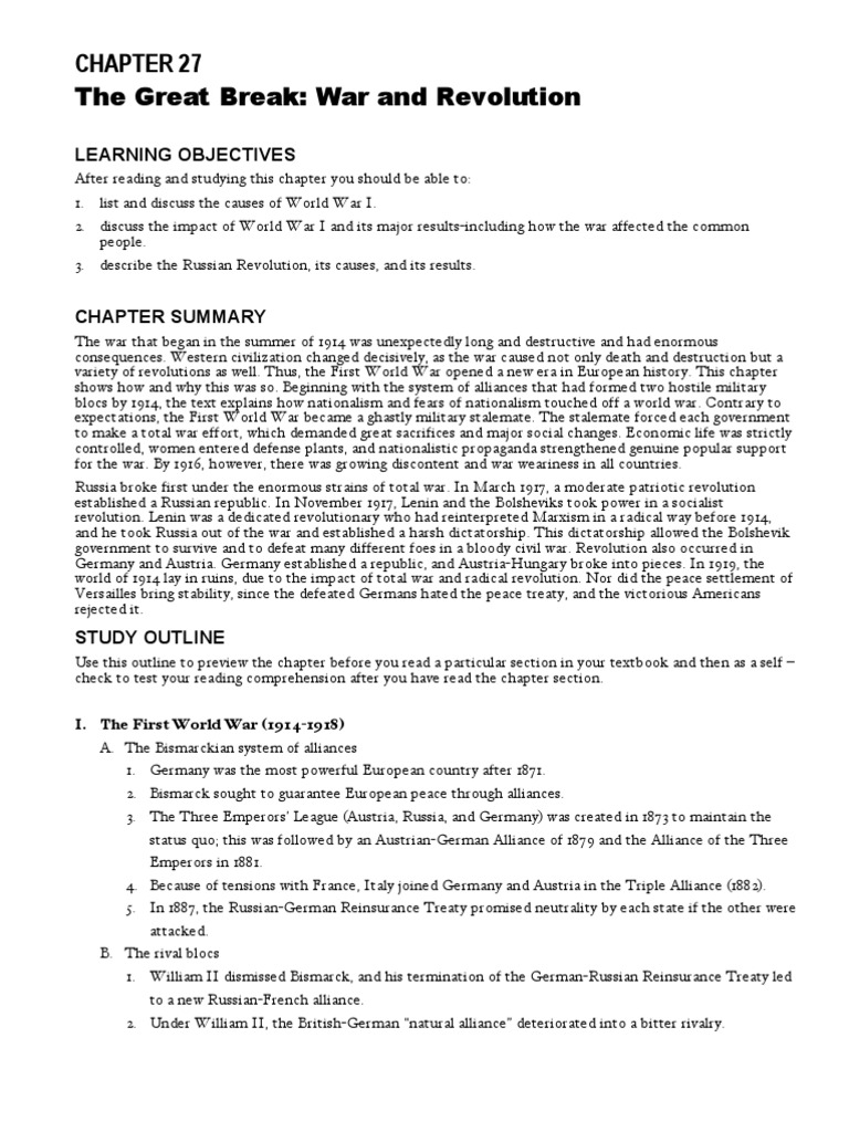 Chapter 27 - Summary & Outline | PDF | Vladimir Lenin | Bolsheviks