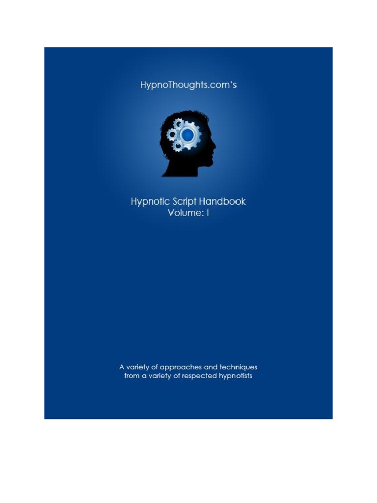 Hypnothoughts Script Book Volume 1 PDF Hypnotherapy Hypnosis