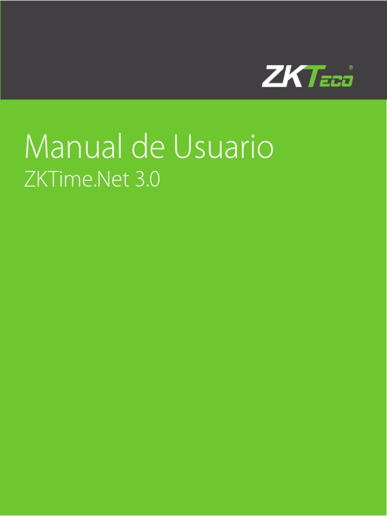 Manual de Usuario ZKTime.Net 3.0 | PDF | Point and Click | Ventana ...