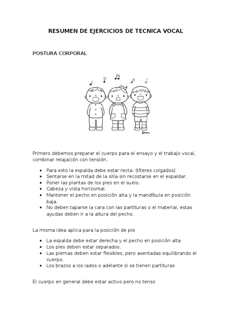 Ejercicios de Técnica Vocal Esenciales | PDF | Vocal | Canto