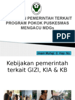 Kebijakan Pemerintah Terkait Gizi, Kia & KB