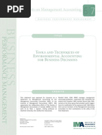 Tools and Techniques of Environmental Accounting for Business Decisions