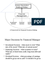 Maximize Shareholders' Wealth and Welfare: Investment Decision Financial Decision Dividend Decision