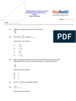 Vidya Mandir Senior Secondary School Class 4 Mathematics Exam Paper Revision Types of Fractions