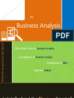 Introduction To Businessanalysis