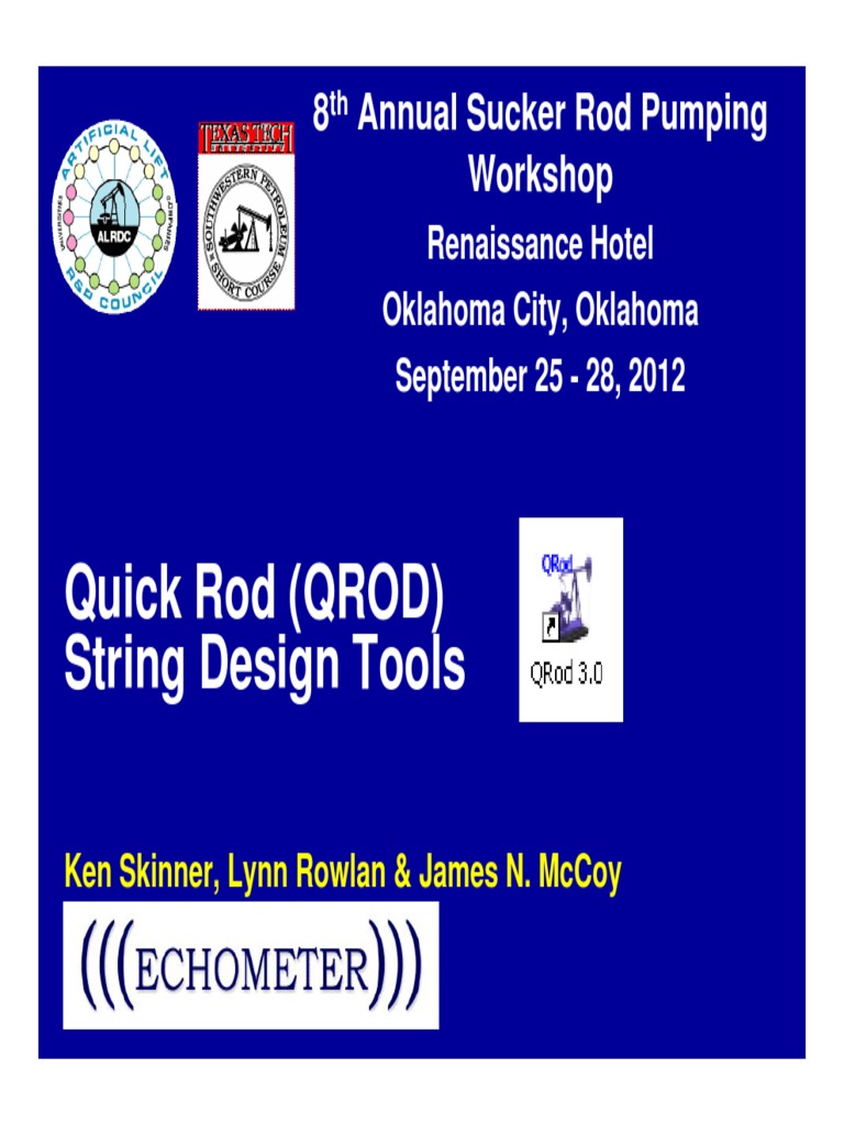 2 2 Presentation Echometer QRod Design Tools PDF Pump Buckling
