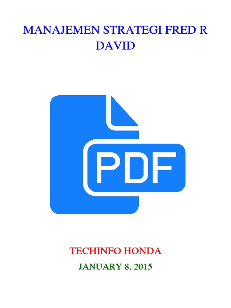Manajemen Strategi Fred r David | Graphics Software | Written Communication