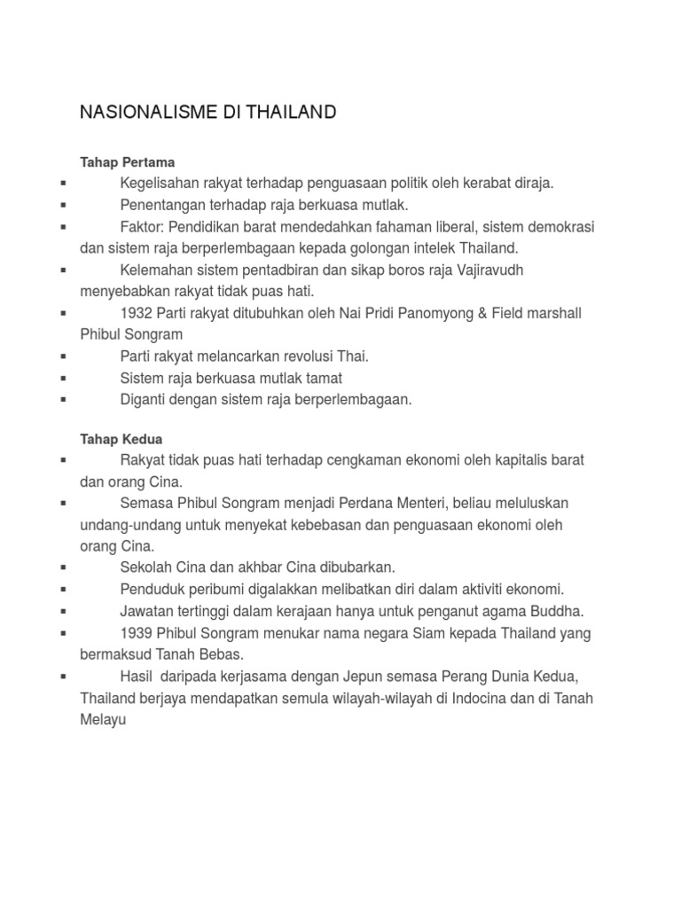 Nasionalisme Di Thailand Pdf