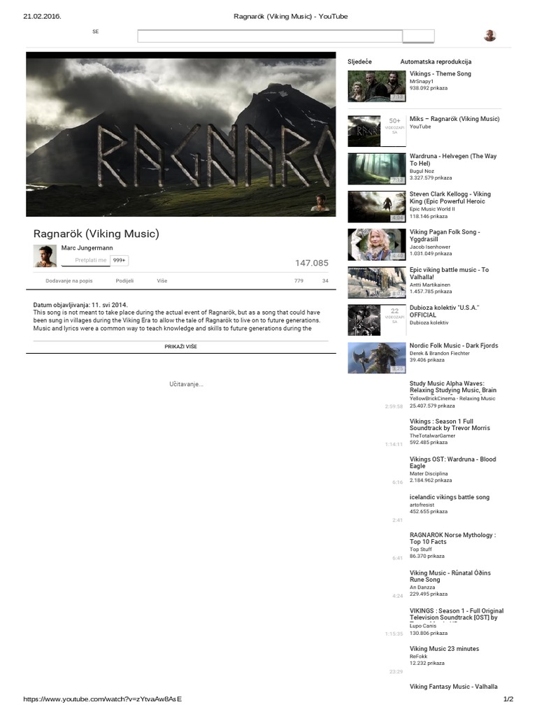 Viking Music Tribute to Ragnarök | PDF | Social Science | History