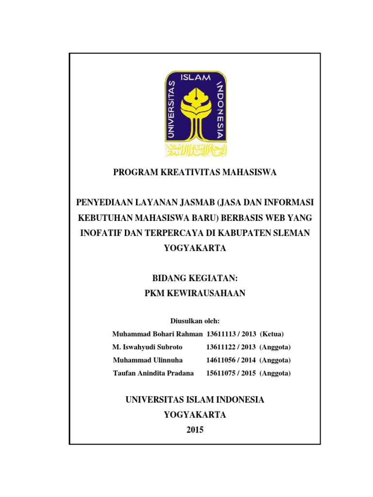 Proposal PKM K | PDF