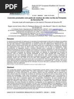 Concreto produzido com parte de resíduo de vidro na ilha de Fernando de Noronha - PE