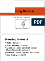 Meeting Notes 4