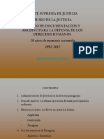 20 Años de Memoria Sostenida. Derechos Humanos. Corte Suprema de Justicia. Presentación