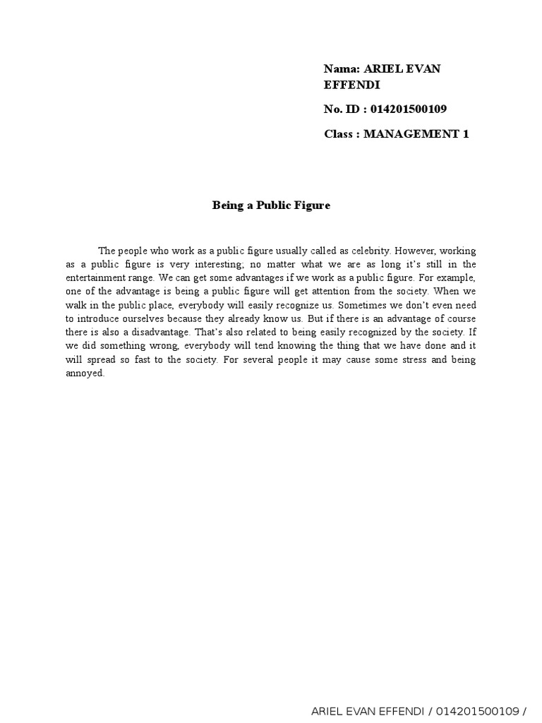Working As A Public Figure | PDF