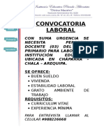 CONVOCATORIA LABORAL