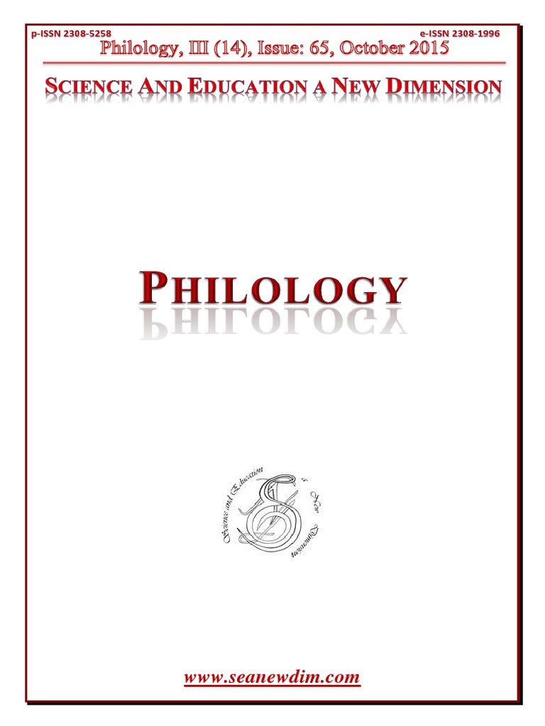 Seanewdim Philology ii14 Issue 65 | Linguistics ... - 