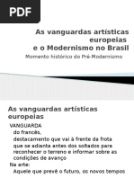 As Vanguardas Artísticas Europeias e o Modernismo No Brasil