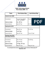 Term Dates 0910