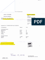 Waterbury Connecticut 2012 Quality Certificate of The Fluoride